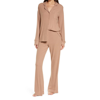 Pyjama Femme d'Intérieur en Coton Biologique Premium Respirant et Bambou Certifié GOTS