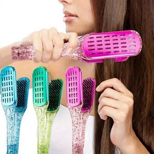 Cepillo Alisador Profesional para el Cabello, de Nylon, con Doble Cepillo y Peine en V, que No Daña, Herramientas de Peinado DIY - Product Image 1