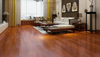 Usine Exotics Bois massif 5 pouces de large Sélectionnez Brasilia Cherry Plancher de bois dur massif lisse Cumaru naturel préfini