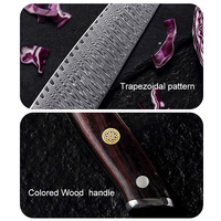 Couteau de chef artisanal traditionnel en acier Damas 67 couches, outil de cuisine en acier à haute teneur en carbone, manche en bois Pakka personnalisé, boîte en bois avec logo