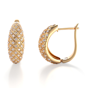 Pendientes Xinfly de Oro de 18K con Diamantes Naturales Au750, Pendientes de Botón para Mujer, Joyería Fina para Bodas - Product Image 2