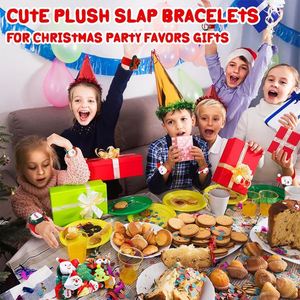 2024 Bulk Christmas Wristband Kids <b>Gift</b> Baubles Clap Ring Bracelet Slap Wristband for Business - Product Image 5