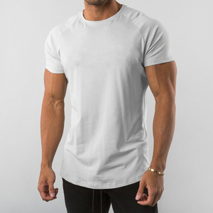 <span class=keywords><strong>Camiseta</strong></span> Deportiva para Hombre, 95% Algodón, 5% Elastano, con Logotipo Personalizado, Ropa de Gimnasio, Lisa, sin Estampado - Product Image 3