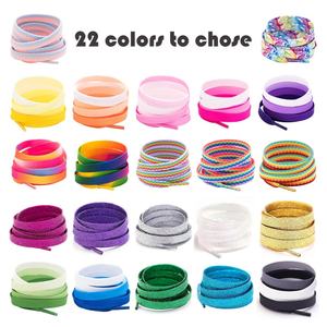 Lacets personnalisés camouflage arc-en-ciel, lacets plats colorés à imprimé léopard, lacets double couche pour baskets et chaussures décontractées - Product Image 1