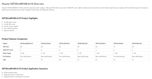 Commutateur PoE Gigabit 48 ports S5735-L48P4XE-A-V2 avec 4 ports SFP+ 10G Uplink, solution de réseau <span class=keywords><strong>Ethernet</strong></span> gérée de couche 2 - Product Image 3