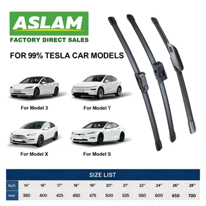 Escobillas Limpiaparabrisas <span class=keywords><strong>de</strong></span> Caucho Natural ASLAM para <span class=keywords><strong>Tesla</strong></span> Model S X, Escobillas Silenciosas Exclusivas para Parabrisas - Product Image 2
