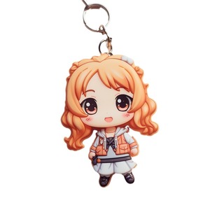 <b>Anime</b> <b>Keychain</b> Chibi Girl Orange Hair PVC Figure Collectible Toy Gift - Product Image 5