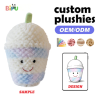 BIPU Tasse à boisson en peluche super douce avec rembourrage en coton PP, faible MOQ, jouets en peluche personnalisés OEM selon votre conception