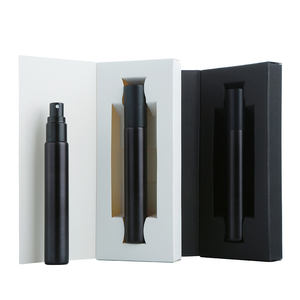 SUMEEAR 15ml 哑光黑色圆形玻璃香水喷雾瓶 喷雾器 紫外线电镀定制徽标喷雾盖 可再填充 - Product Image 6