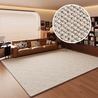 Tapis Rectangulaire Moderne pour la Maison, Design en Sisal et Feutre, Tissé à Profil Bas, Fabriqué à la Machine, Usage Commercial, Couleur Unie, Épaisseur 6mm