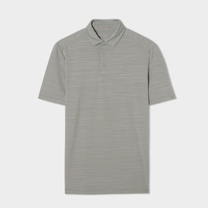 Polo de golf pour homme à manches courtes, coupe ajustée, col personnalisé, uni, pour vêtements secs - Product Image 3