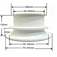 Diffuseur de plafond rond à base haute personnalisé en usine, en aluminium/plastique, durable, pour projets de ventilation commerciale CVC