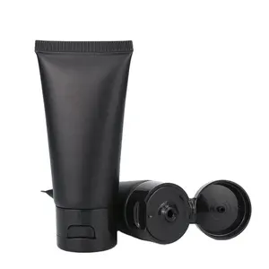 Черная Косметическая Мягкая трубка 100 мл по заказу от производителя, дешевая пластиковая трубка для косметического умывания лица