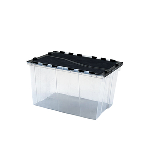 Contenitore con coperchio ribaltabile trasparente da 15 galloni-contenitore per libri di testo e Organizer sotto il letto in plastica ispessita - Product Image 2