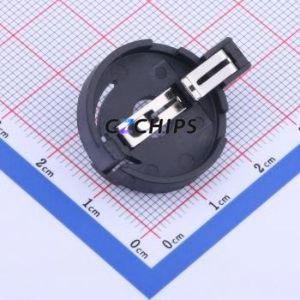 BS-04-A1BJ004 Button & Strip Battery Connector Through hole Component (THT) Connector Battery Holder CR2032 Brass Nickel - Product Image 1