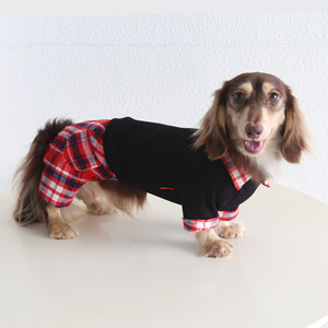 Tuta Invernale Petstyle per Bassotto a Quadri con Quattro Tasche, in Puro Cotone per Cani di Piccola e Media Taglia e Gatti Abyssinian, Abbigliamento per Animali Domestici - Product Image 4