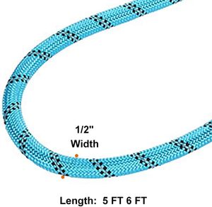 Laisse pour animaux de compagnie réconfortante avec fils réfléchissants de 8 mm, sangle en corde anti-emmêlement, pour chiens de petite et grande taille, noire, pour la promenade et l'entraînement - Product Image 3