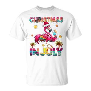 T-shirt pour femmes Christmas In July Flamingo Beach Summer Hawaii - Product Image 1