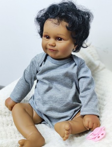 Bộ Búp Bê Babi Silicon Thật Giá Rẻ Tại Nhà Máy R & B Búp Bê Em Bé Tái Sinh Màu Đen Người Mỹ Gốc Phi - Product Image 3