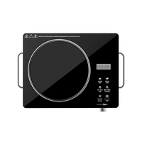 Plaque chauffante électrique infrarouge haute puissance 110V-220V 3500W à double commande avec panneau en verre céramique pour tous types d'ustensiles de cuisson