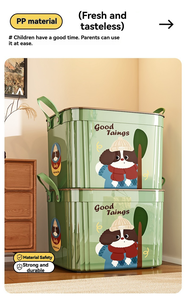 Đa chức năng hình chữ nhật tiêm nhựa hộp lưu trữ PP hiện đại Stackable công suất lớn Snack đồ chơi tổ chức nhà máy tính để bàn - Product Image 2