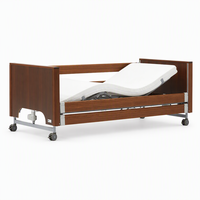 Lit médical électrique pour soins à domicile, 5 fonctions, dossier réglable, hauteur des pieds réglable, acier au carbone, bois, lit médical pour hôpital, 900x2000mm, 185KG