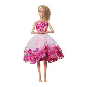 Vestido de Novia de Princesa con Encaje para Muñecas, Disfraz de Juguete DIY, Talla Personalizada, Falda Corta para Niñas - Product Image 5