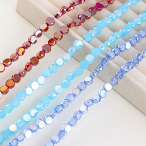 Crystal Beads 8mm Faceted Flat Round Glass For <b>Bracelet</b> Making DIY Jewelry Accessories - Product Image 4