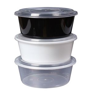 Food Packaging Rice Bowl Transparent PP Disposable Plastic Round Lunch Box