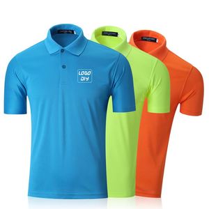 Polo de travail en polyester de qualité supérieure avec logo personnalisé, col polo, t-shirt de golf, coupe ajustée, pour hommes - Product Image 1