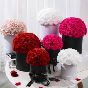 HFloral OEM ODM Caja de Regalo de Rosas Preservadas de Lujo Personalizadas, Rosas Eternas en Caja para Regalos del Día de San Valentín y del Día de la Madre - Product Image 4