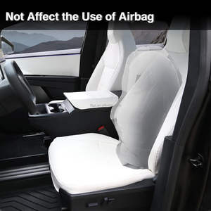 Yüksek kalite 2024 özel tam paket araba koltuk minderleri Tesla Cybertruck için aşınmaya dayanıklı havalandırmalı deri koltuk kapakları beyaz - Product Image 2