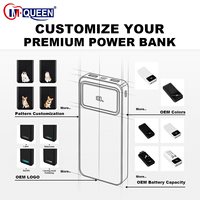 Batterie externe 10000 mAh 20000 mAh, charge rapide 22,5 W, chargeur portable avec câble intégré, OEM ODM, fournisseur en gros d'usine sur mesure