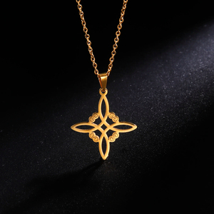 Collar con Nudo de Bruja de <span class=keywords><strong>Skyrim</strong></span> para Wicca y Brujería, Gargantilla de Acero Inoxidable, Amuleto Vintage, Joyería Sobrenatural, Regalo para Mujer - Product Image 2