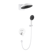 Système de douche encastré pour hôtel, mitigeur thermostatique en acier, cascade d'eau chaude/froide, ensemble de douche encastré doré, garantie 5 ans