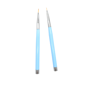Blue Acrylic Handle Nylon Hair Nail Art Liner Paint Brush <b>Set</b> for Nail Drawing Fine Line Striping DIY Manicure Nail Brushes - Product Image 4