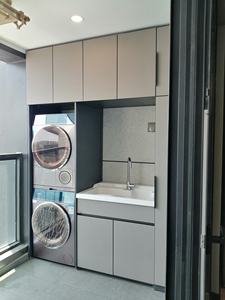 <span class=keywords><strong>ตู้</strong></span>ซักรีดระเบียงแบบไม่ต้องใช้มือจับดีไซน์เรียบง่ายทันสมัยพร้อมที่เก็บของแบบบูรณาการ - Product Image 3