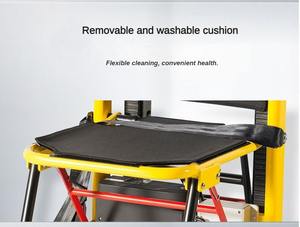 Sandaran punggung dapat disesuaikan, perlengkapan rehabilitasi kursi roda elektrik pendakian tangga bermotor untuk kursi memanjat pengangkat tangga - Product Image 4