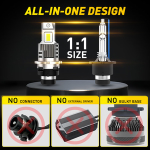 AUXITO D4S <b>LED</b> Headlight Bulbs 6500K White <b>Light</b> Replace HID Direct-<b>plug</b> Double 1:1 HID Headlight Bulbs - Product Image 6