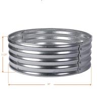 Brasero de camping extérieur en acier galvanisé, portable, pour jardin, à bois, avec conseils de sécurité, anneau de feu rond en acier