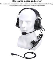 Casque de communication acoustique tactique avec réduction de bruit électronique pour radio DMR PD700 PD700G