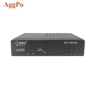 HD ดิจิตอลหลายช่องทางการควบคุมระยะไกล DVB-T2 H.264ทีวีชุดกล่องรับสัญญาณวิดีโอเสียงถอดรหัสทีวีบนบก