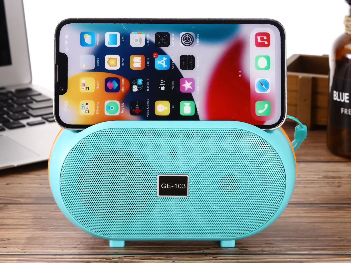 GE=103SUN Outdoor Solar Bluetooth Speaker Subwoofer - High Volume Outdoor Portable RGB Mini Sound System · image 6