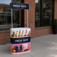 Comptoir de stand pliable ZRX pour salon professionnel avec support de signalisation pour la publicité