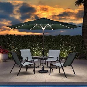 Manufacturer Wholesale Balcony Leisure Garden Outdoor Solar <b>Folding</b> Sunshade Umbrella - Product Image 3