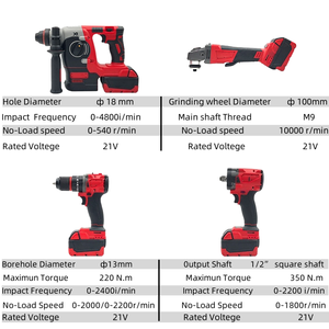 OEM Customizable M18 Red Drill <b>Set</b> New Design Patented 220N.m <b>Torque</b> Screwdriver Powerful Cordless Battery Power SLJD-8818 Varia - Product Image 5