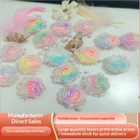 Charme en résine de rose sèche luminescente Firefly, fabrication artisanale de slime, accessoires de Noël en gros, carte flash suspendue 36 mm Noble