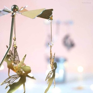 En gros Chandelier en métal doré romantique rotatif, Cadeau pour la décoration de la maison, des événements et des fêtes, Chauffe-bougie - Product Image 6