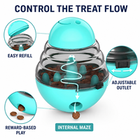Distributeur interactif de friandises pour chien, jouet balle à bascule, jouet de puzzle d'entraînement IQ pour chiens de petite et moyenne taille