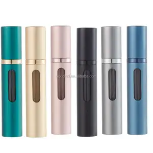 High Quality 8ml Mini Size Portable Travel Perfume Atomizer Custom Color Printed Refillable Bottle Made Aluminum Factory Best